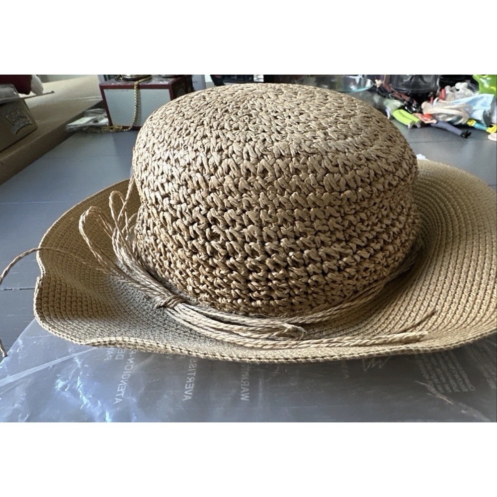 FURTALK Womens Sun Straw Hat UV UPF 80+ Travel Foldable Brim UV Hat M/L‎ - Picture 3 of 16